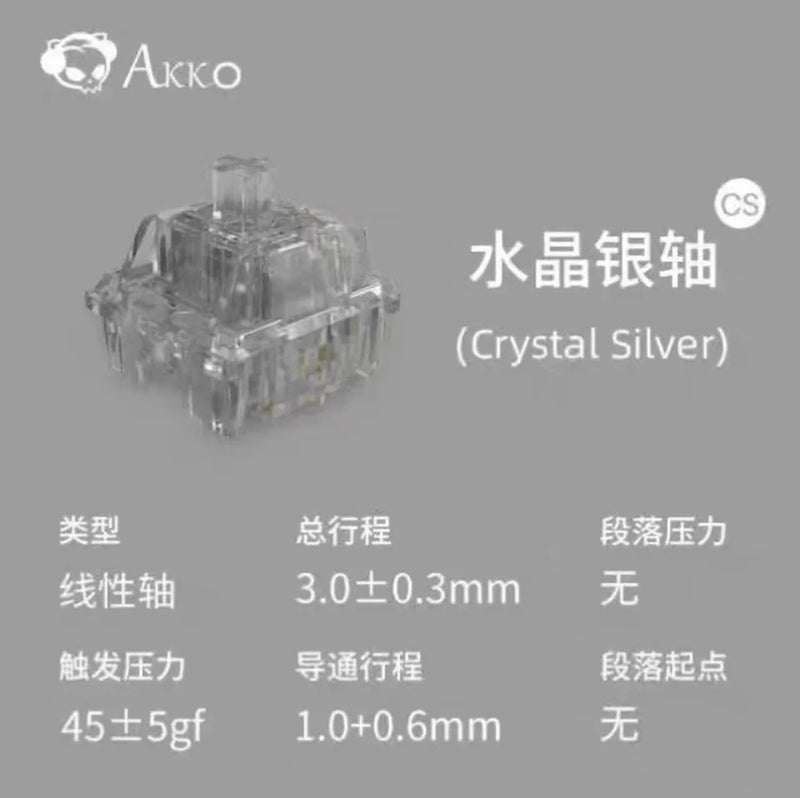 Akko Crystal V3 Switch Wine Red/Silver/Blue Linear Tactile 3-Pin 40g 45g RGB Hot-Swap for Mechanical Keyboard Aula F75 - Image 4