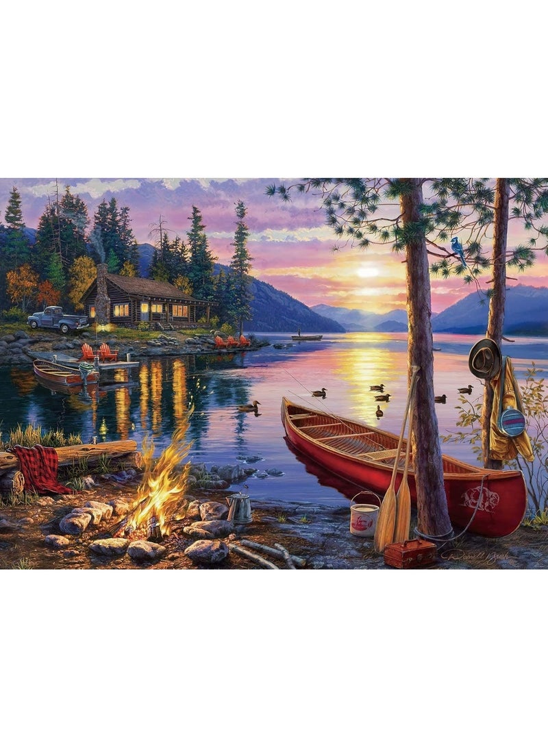 Canoe Lake Jigsaw Puzzle 1000 Pieces - Image 1