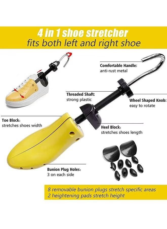 XiuWoo Plastic Shoe Stretcher Shoe Tree Expander Widener Adjustable Length Width for Men with Shoe Horn and Storage Bag - Image 4