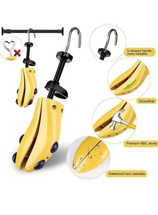 XiuWoo Plastic Shoe Stretcher Shoe Tree Expander Widener Adjustable Length Width for Men with Shoe Horn and Storage Bag - Image 2