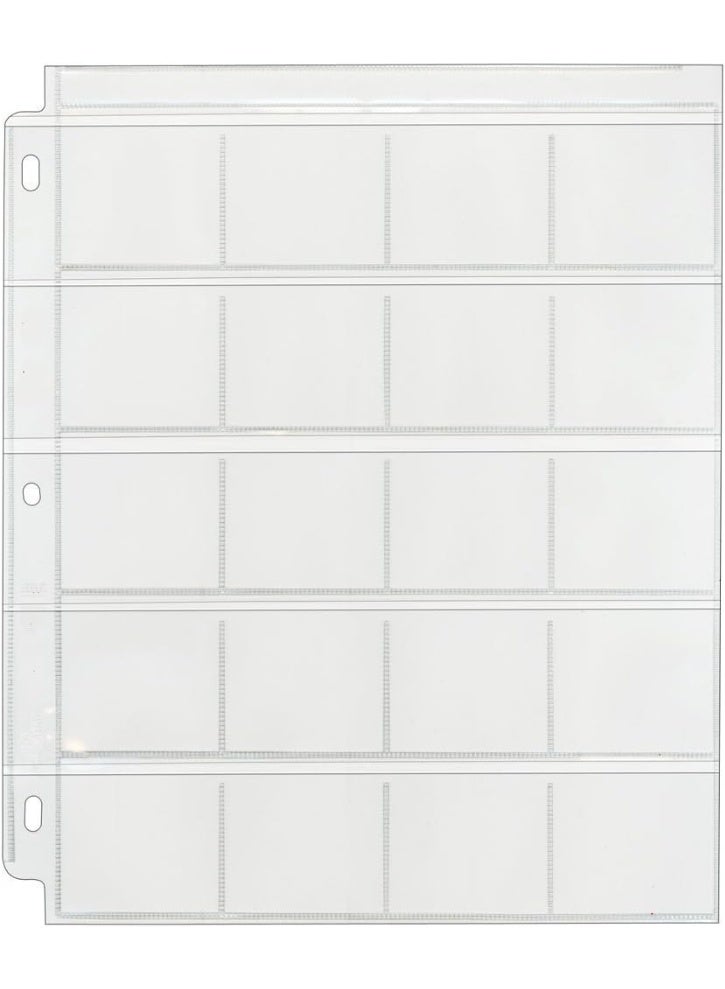 Clear File Coin & Slide Page for 3-Ring Binders - Poly Archival-Safe Plastic - 25-Pack - 21B  - Image 2