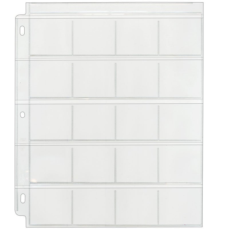 Clear File - Coin & Slide Page for 3-Ring Binders - Poly Archival-Safe Plastic - 25-Pack - 21B - Image 1