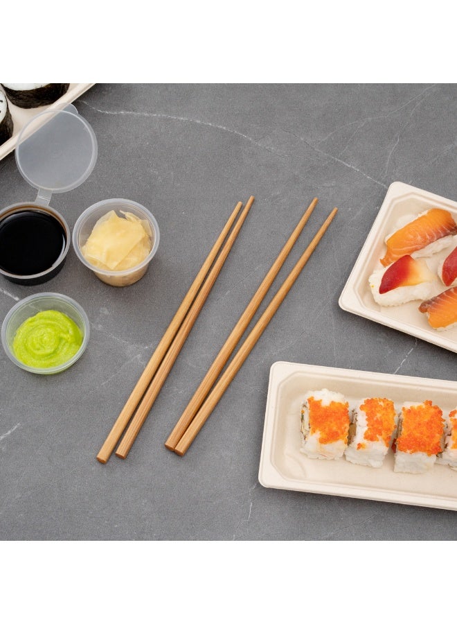 Restaurantware 9 Inch Bamboo Chopsticks, 100 Disposable Wooden Chopsticks - Modern Style, No Slip, Sustainable Bamboo Chopsticks, Smooth, For Sushi, Dumplings, Noodles  - Image 3