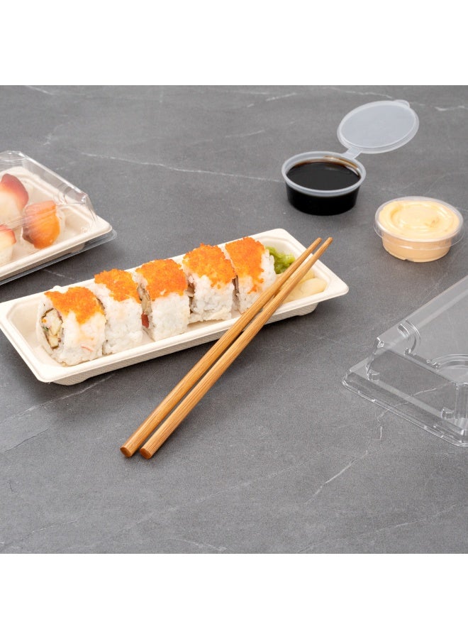 Restaurantware 9 Inch Bamboo Chopsticks, 100 Disposable Wooden Chopsticks - Modern Style, No Slip, Sustainable Bamboo Chopsticks, Smooth, For Sushi, Dumplings, Noodles  - Image 4
