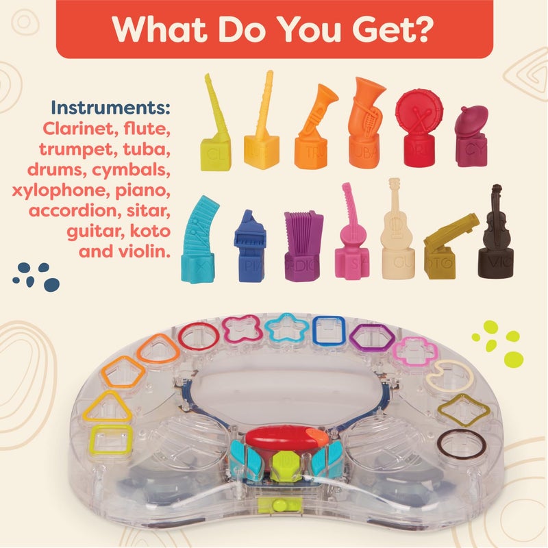 B. toys B - Symphony - Interactive Musical Orchestra Toy with 13 Instruments & 15 Classical Songs, Light-Up Stage for Baby Toys & Toddlers, Educational Music Learning Set for Kids Ages 3+ - Image 4
