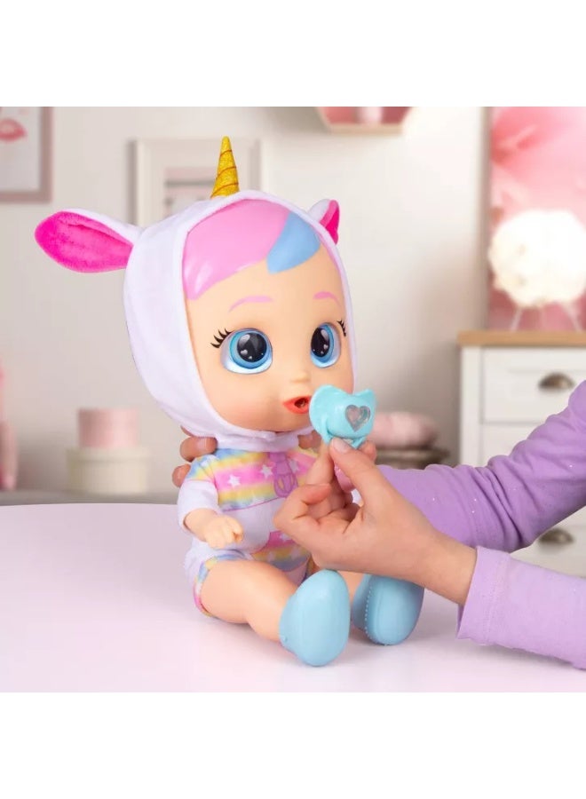 Cry Babies My First Steps Walking Baby Doll - Dreamy | Makes 10+ Realistic Baby Sounds | Take Her Hand and Guide Her Forward  |Interactive Baby Doll | Collectible Soft Doll | Nurturing and Imaginative Play | Sensory Development | Gift for Toddler & Kids - Image 3