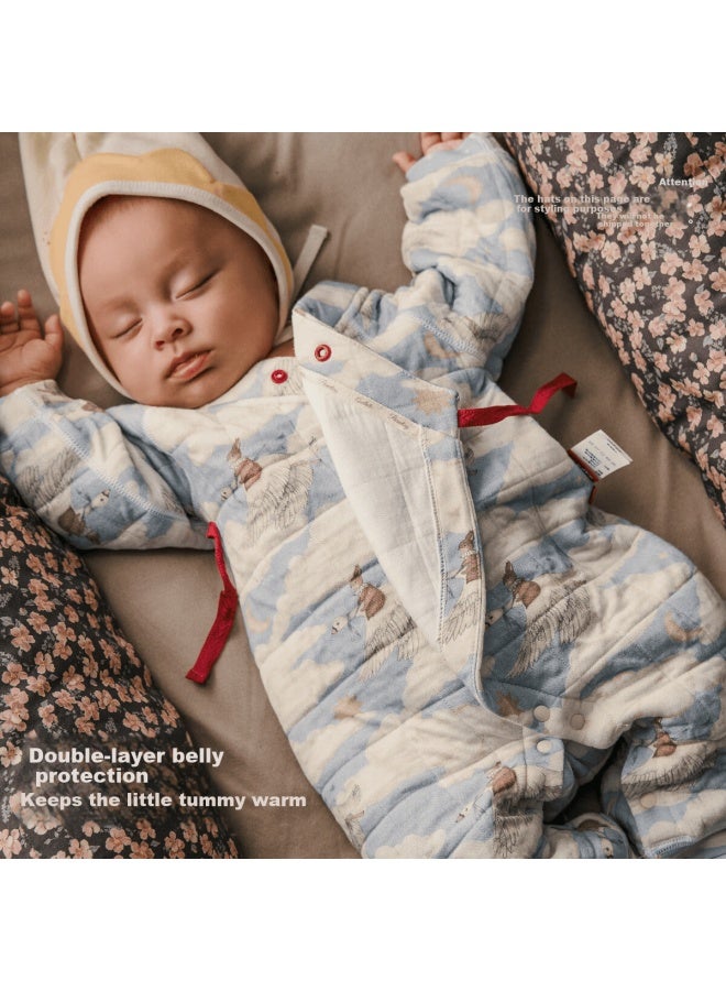 Aqpa [cloud Journey] Baby Quilted One-piece Autumn Winter Romper Cloud Journey 90cm - Image 2