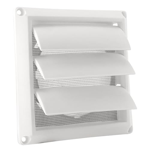 Vypart 4" Dryer Vent Cover for Exterior - Prevent Rats and Birds - Outdoor Vent Cover for House - White Dryer Vent Cap with Screen - Easy Installation - Image 1