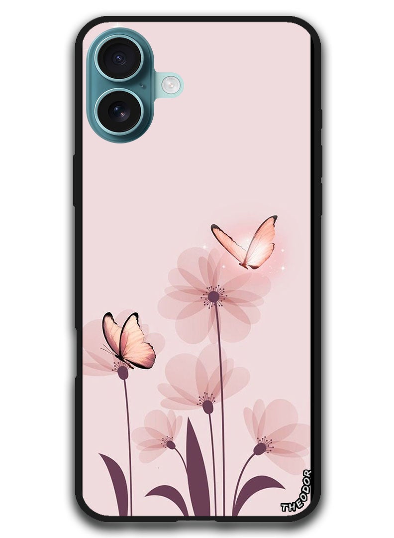 Theodor Protective Case Anti Scratch Shock Proof Bumper Cover For iPhone 16 Plus (6.7)-inch Butterflies (2) - Image 1
