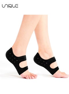 Unique Plantar Fasciitis Heel Protector - Heel Cups with Arch Support for Women & Men - Adjustable Straps - for Heel Spur Pain, Achilles Tendonitis, Dry Cracked Feet - Heel Inserts Cushion for Women and Men (Black）  - Image 1
