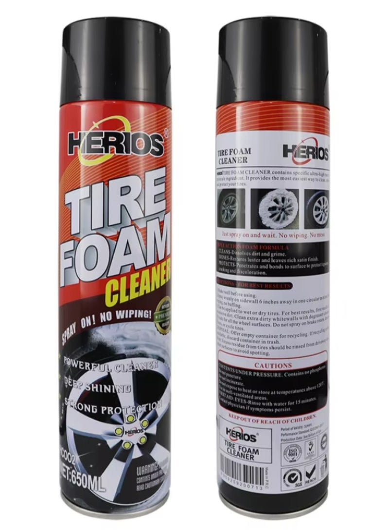 Herios Tire Foam 650ml - Image 2