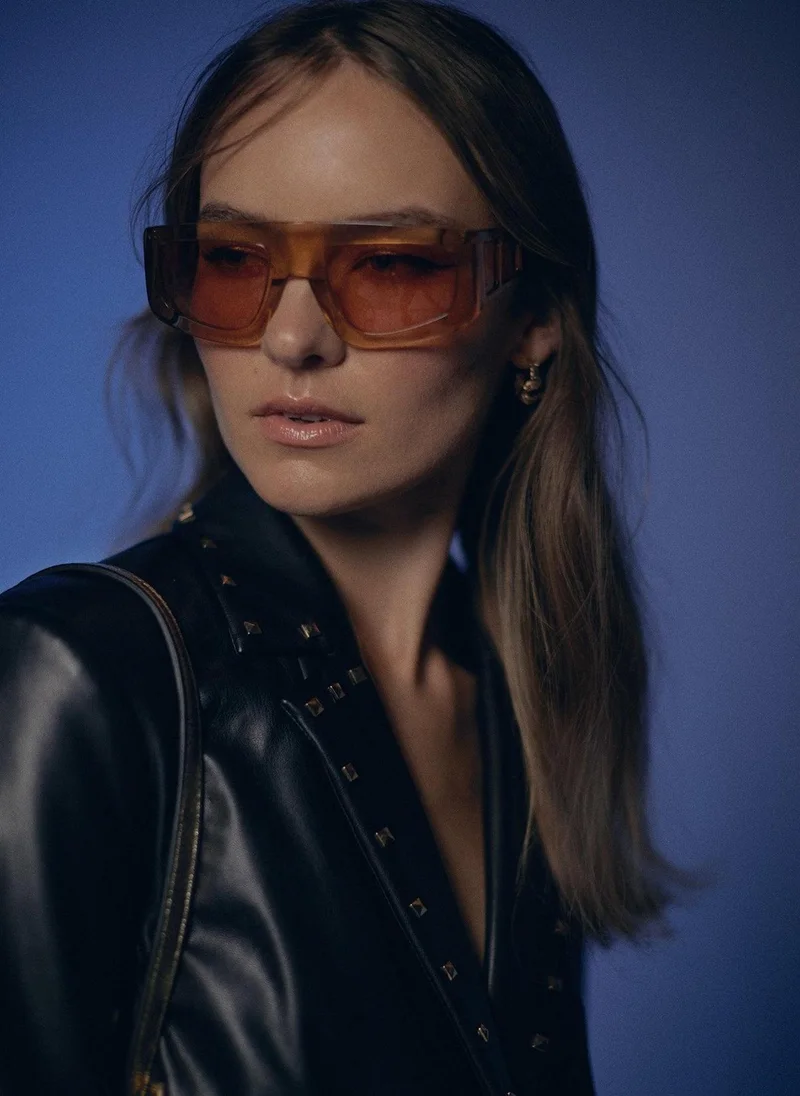 Lola Casademunt Faux leather blazer with stud details
