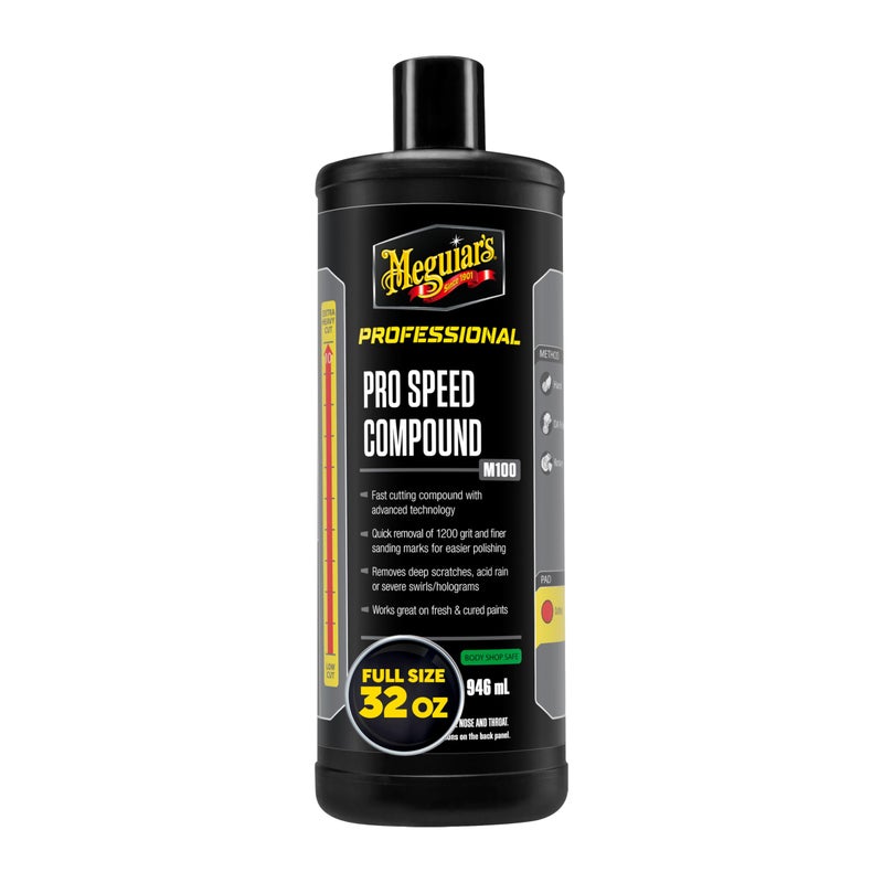 Meguiar's Pro Speed Compound M10032 - Fast-Cutting Compound for Heavy Scratch and Swirl Removal - Professional Car Polish - Compound That Removes up to 1200 Grit Sanding Marks, 32 Oz - Image 1