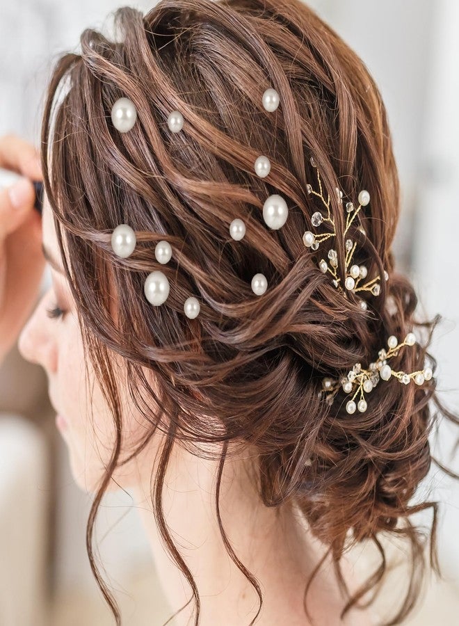 Yolev Pearl Bobby Pins 36 Pcs Wedding Pearl Hair Accessories Different Size Single Pearls Hair Pin for Wedding Bridal Hairs Accessories - Image 5
