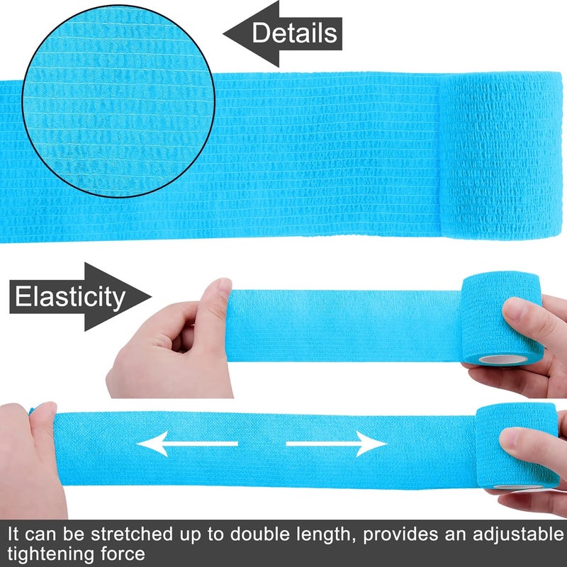 BQTQ 120 Rolls Self Adhesive Bandage Wrap 2 Inch Self Adherent Wrap Colored Wrap Tape Sticky Bandage Athletic Wrap Self Adhesive Wrap for Sports Vet Wrist Ankle SprainsRich Color - Image 4