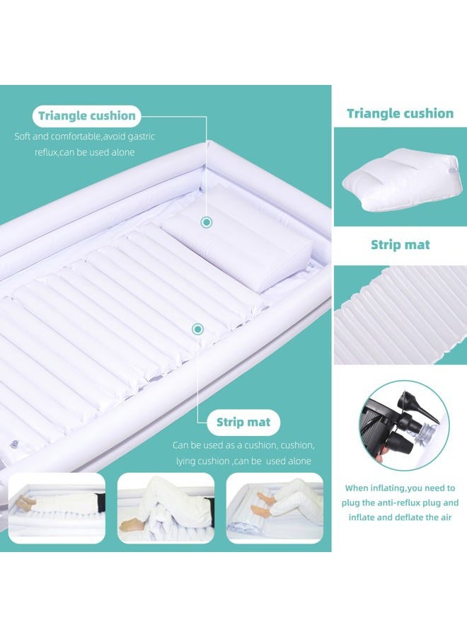 Fanwer Medical Inflatable Bathtub Shower Bath Basin Kit with Excellent Electric air Pump for Geriatric, Elderly, Disabled, Seniors, Bedridden Patients, Handicapped, Bath in Bed - Image 3
