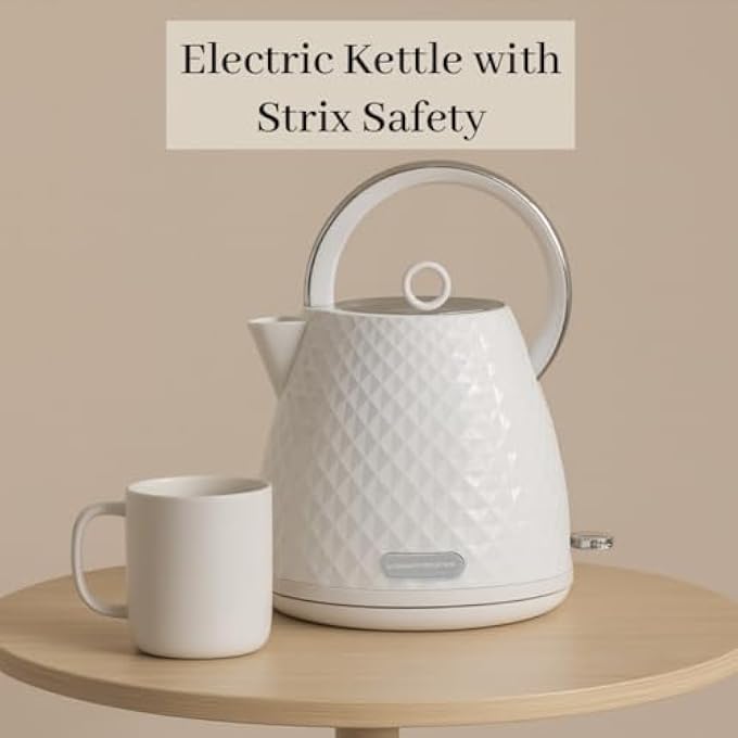 Bandai 17L White Electric Kettle With Strix Safety  High Power Boil Water Kettle Bpa Free Portable Kettle For Home And Kitchen Auto Shut Off 360 Cordless Rotation Stainless Steel Kettle - Image 3