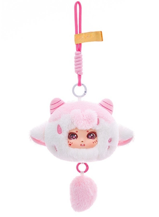 Dreamer Bag Pendant,  Series Vinyl Plush Toy, Soft Hair, Setachable Tail and Hanging Rope — Sheep - Image 1