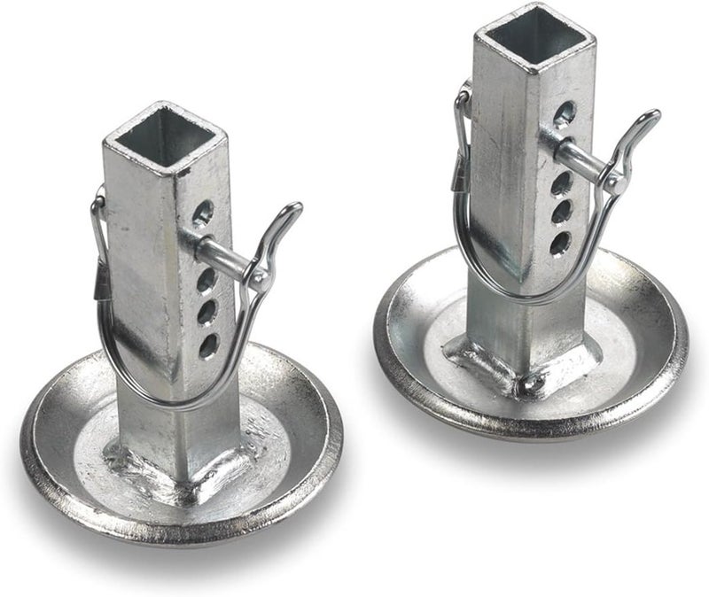 80475 Snow Plow Blade Protector: Skid Shoe with Square Shaft and Adjustable Pin Placement Lock, 1 Pair