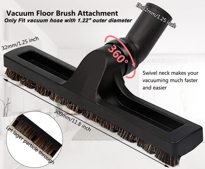 BIGTHREE Vacuum Attachments Replacement 7 Pcs Set, Hardwood Floor Brush, Nozzle Crevice Tool, Compatible for D-yson and for European Version Vacuum Cleaner Inner Diameter 32mm Shop Vac Accessories - Image 3