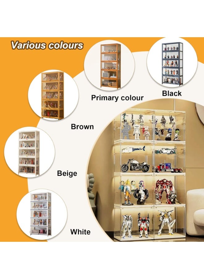 NANAO خزائن عرض زجاجية، خزائن عرض أكريليك، خزائن عرض شفافة، قدرة تحمل قوية، سهلة الفتح والإغلاق، مناسبة لغرف نوم العائلة، غرف الدراسة، إلخ - Image 3