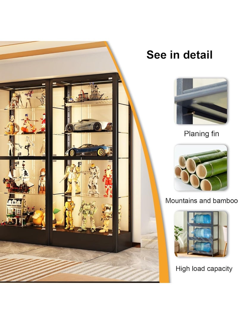 NANAO خزائن عرض زجاجية، خزائن عرض أكريليك، خزائن عرض شفافة، قدرة تحمل قوية، سهلة الفتح والإغلاق، مناسبة لغرف نوم العائلة، غرف الدراسة، إلخ - Image 4