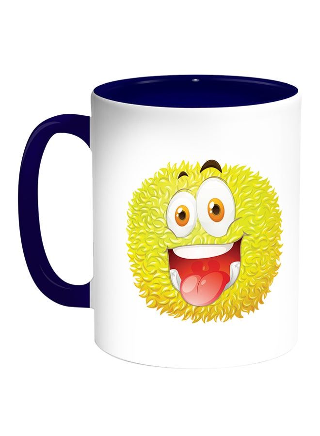 RKN Colourful Monster Printed Coffee Mug White/Blue 11ounce - Image 2