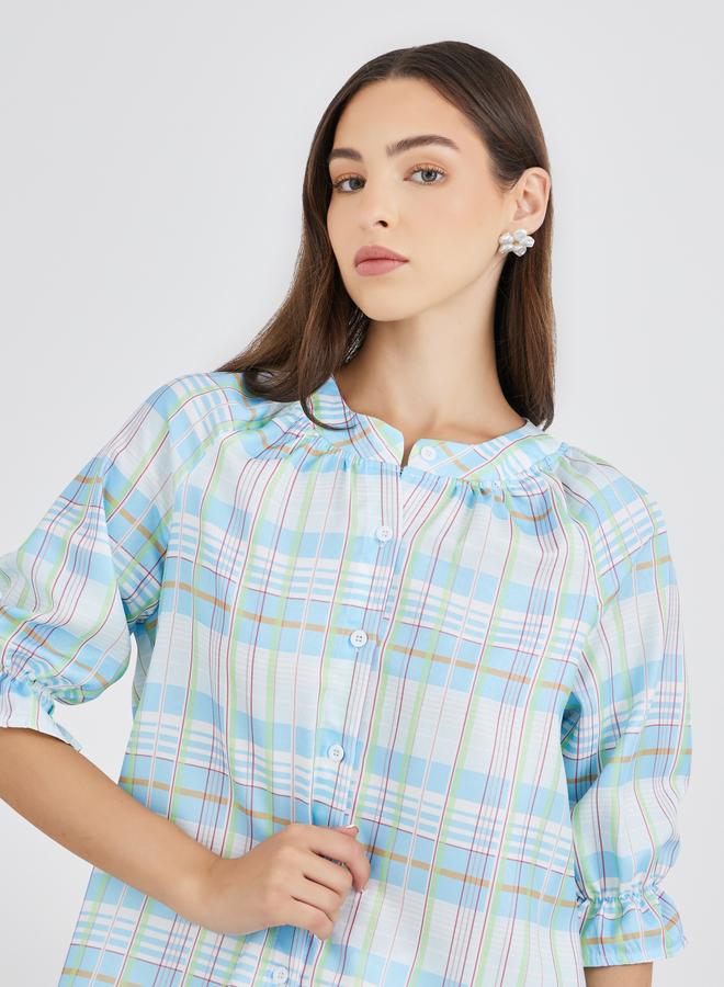 Take Two Checked Pattern Buttoned Regular Fit Shirt - Image 3
