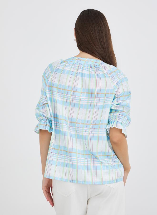 Take Two Checked Pattern Buttoned Regular Fit Shirt - Image 4