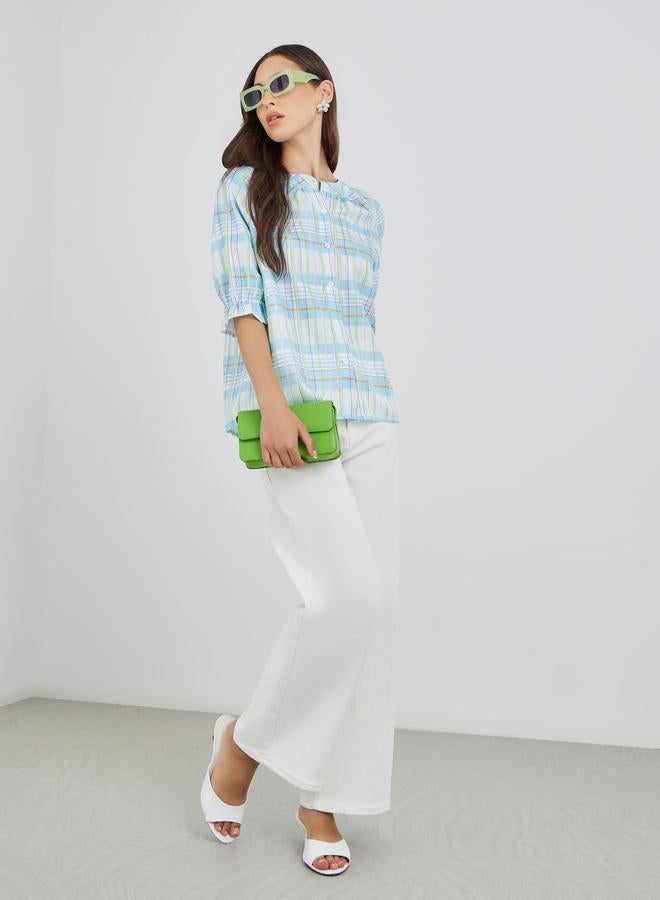 Take Two Checked Pattern Buttoned Regular Fit Shirt - Image 2