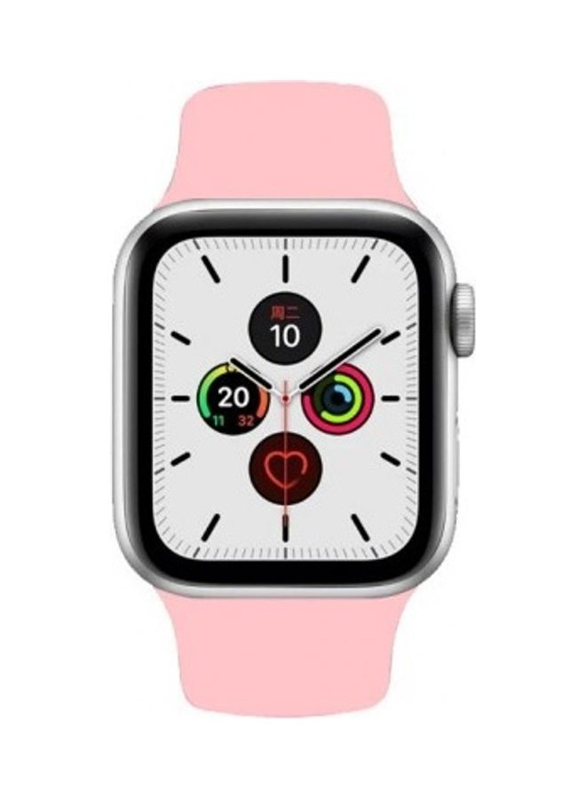 NIBEMINENT Silicone Replacement Band For Apple Watch 42/44mm Light Pink - Image 3