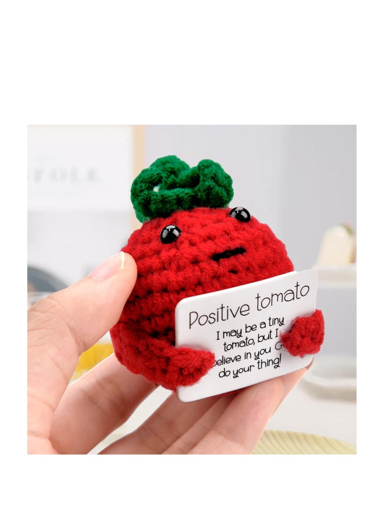 Excefore Positive Potato Doll, Positive Potato Crochet Wool Doll, Good Luck Gifts, Pocket Hug Gift, Funny Knitting Wool Potato with Positive Card, for Friends Party Birthday Decoration - Image 5