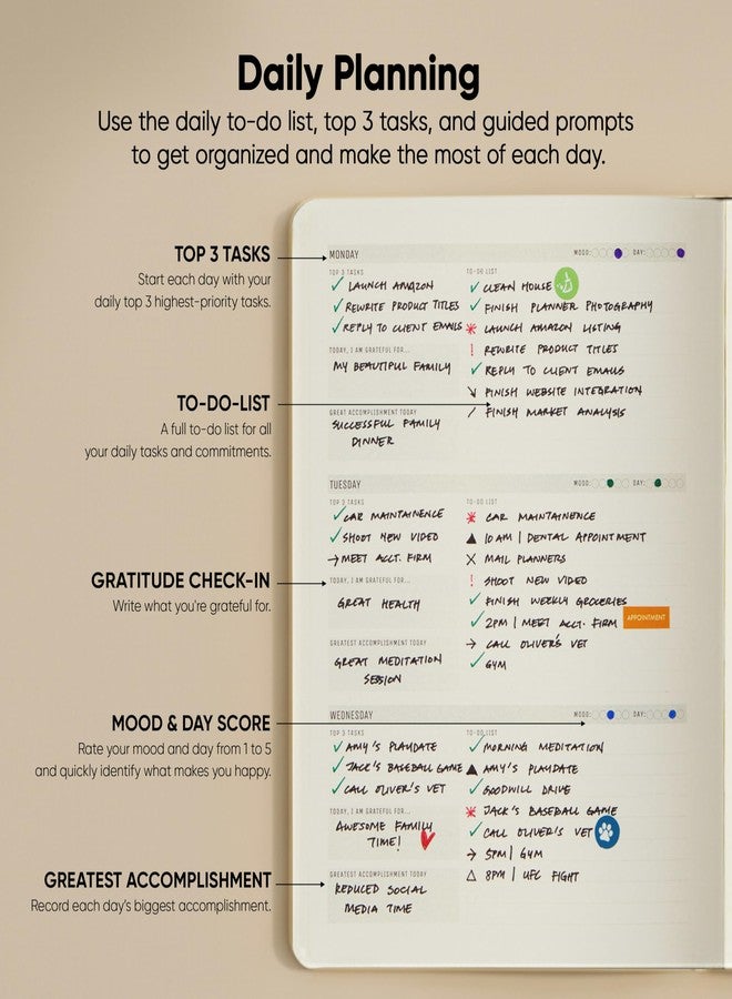 PRODUCTIVITY STORE Undated, 2026 Planner, 8.5" x 11" - The #1 Productivity Planner to Achieve Your 2026 Goals - Planner 2026-2027 by PRODUCTIVITY STORE (A4, CREAM) - Image 3