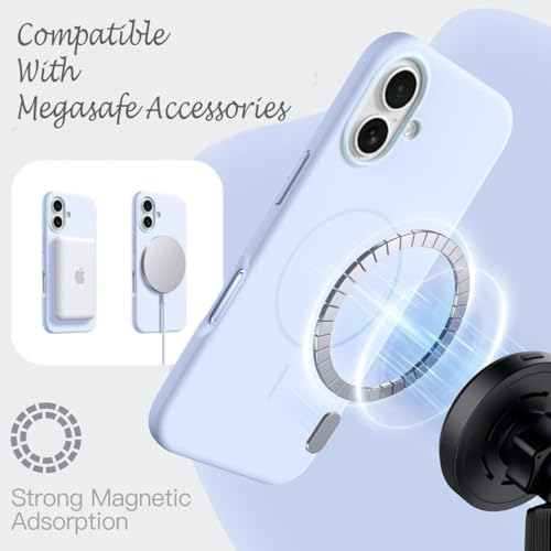 mobistyle Magnetic Silicone Back Cover for iPhone 17 6.3-Inch, Compatible with Mag-Safe, Silky Soft Touch, Shock Absorbing Phone Cover Case Protection (Lilac) - Image 4