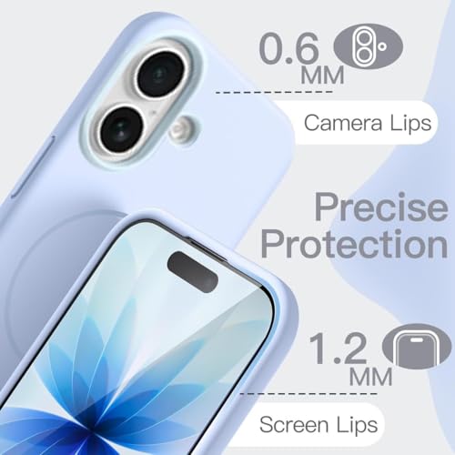 mobistyle Magnetic Silicone Back Cover for iPhone 17 6.3-Inch, Compatible with Mag-Safe, Silky Soft Touch, Shock Absorbing Phone Cover Case Protection (Lilac) - Image 5