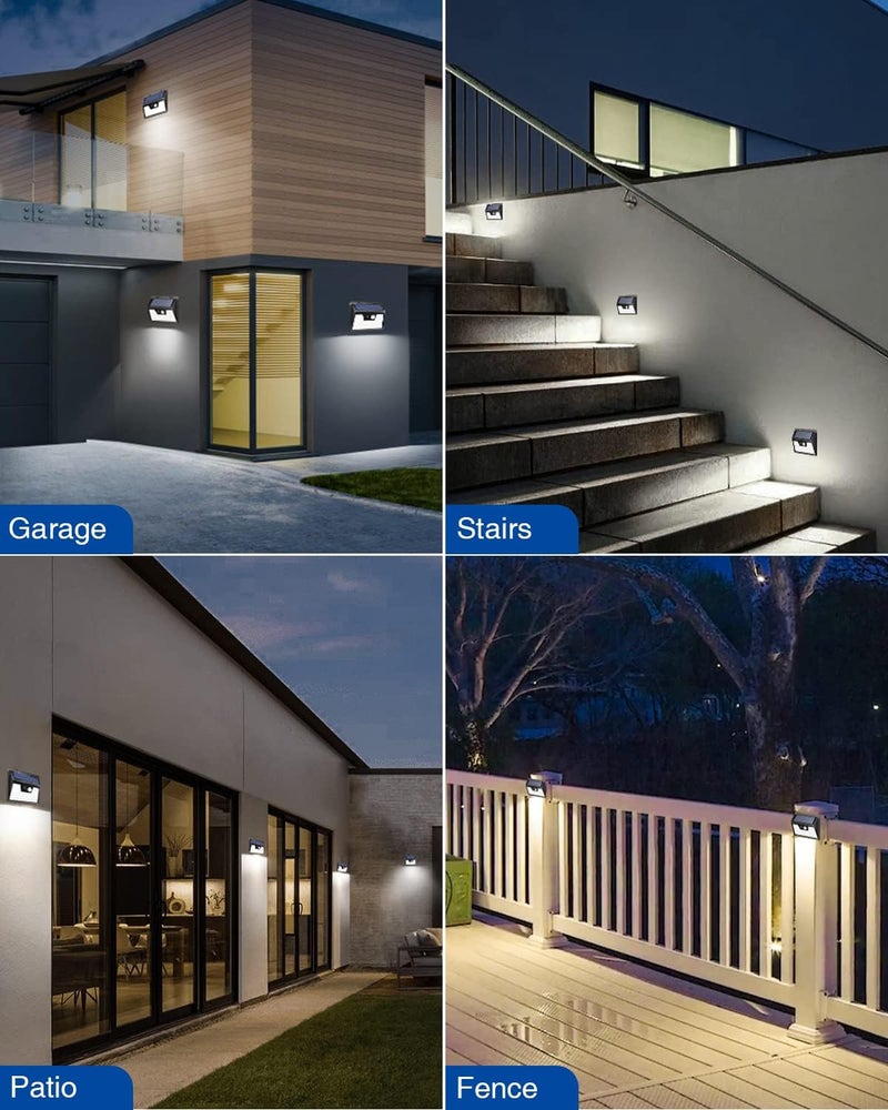 Peasur Solar Lights Outdoor [10 Pack/140LED], Solar Motion Sensor Outdoor Lights, Security Light 3 Working Modes, Waterproof for Outside Garden Yard Fence - Image 2