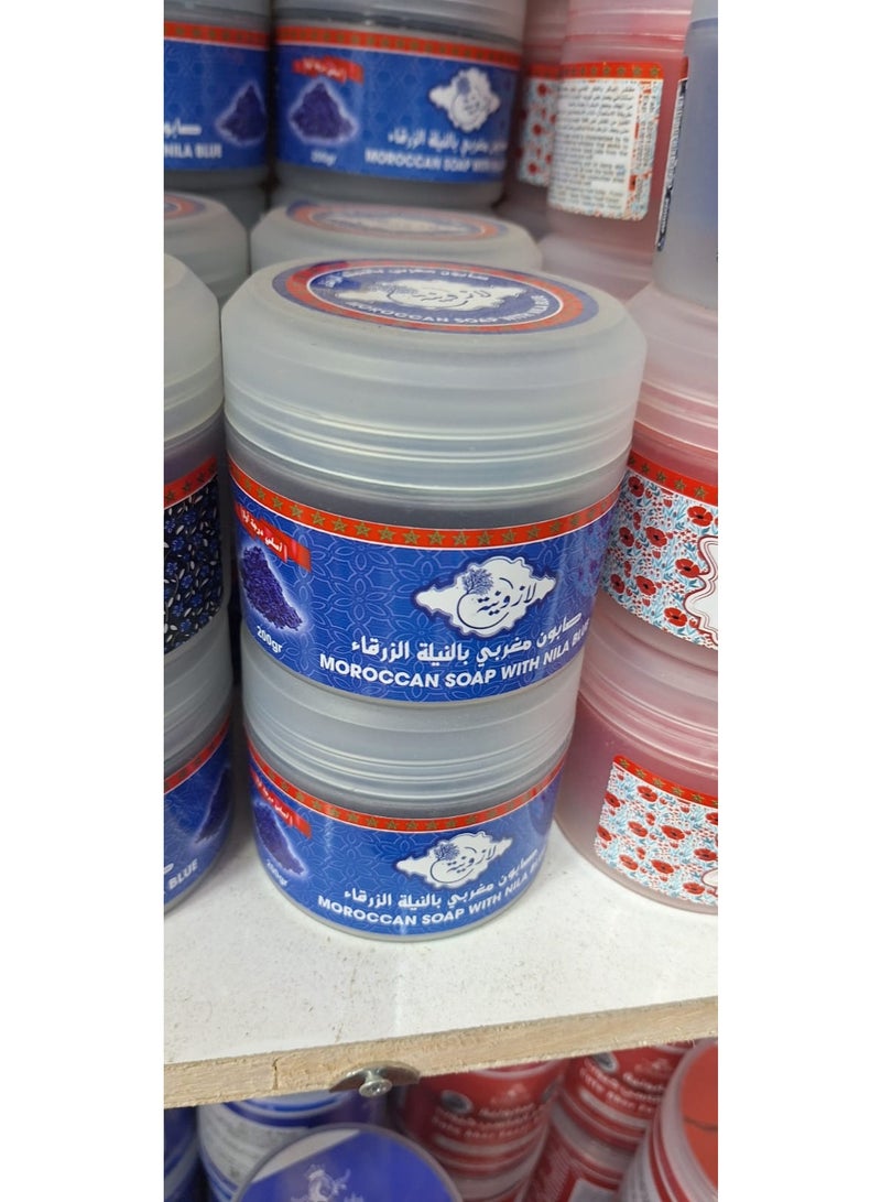 Moroccan soap with blue indigo