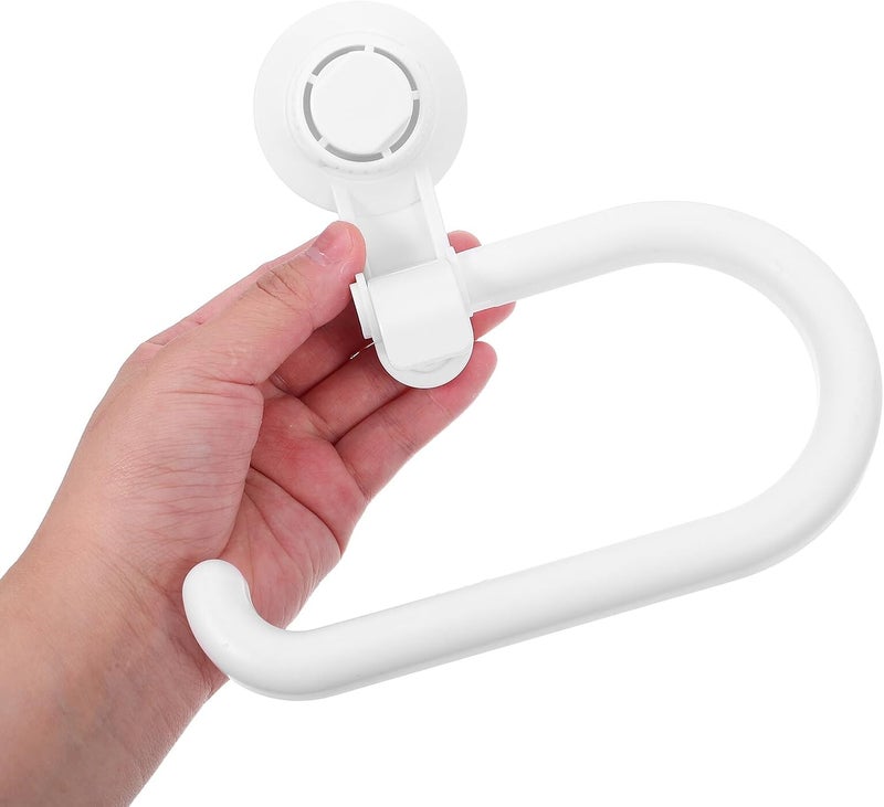 DOITOOL Suction Cup Toilet Paper Holder Wall Mounted, Suction Cup Bathroom Tissue Dispenser, No Drill Toilet Roll Holder for Kitchen and Washroom, White - Image 4