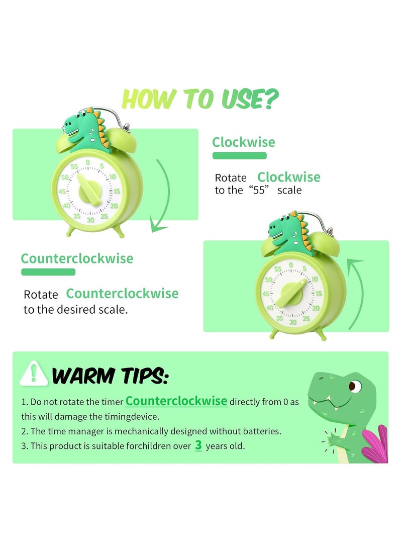 Generic - Creative 55-Minute Mechanical Kitchen Timer, Visual Countdown Alarm Clock for Kids and Adults, Durable Precision Timer in Alarm Clock Shape, Ideal for Classroom and Cooking Use. - Image 1