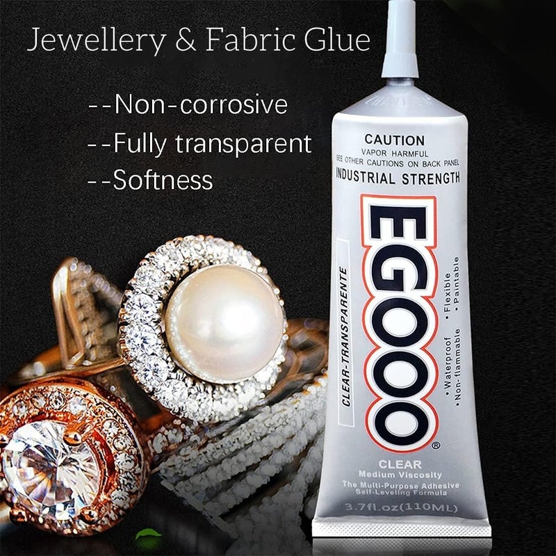 Elepure Fabric Glue,Super Glue for Clothes Garment& Metal, Clear Adhesive for DIY Costume with Jewelry Diamonds, Transparent Soft Sealant for Ceramic Leather Wood Crafts 1.7 Fl Oz, 75g - Image 2