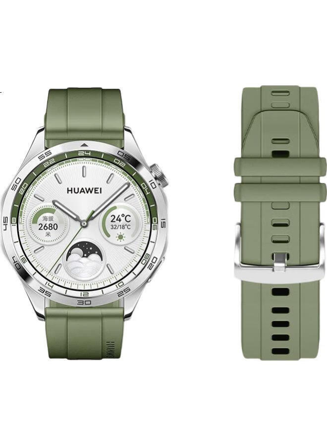 Bing Hong Binghong Silicone Watch Band For Huawei Gt5 Gt4/Gt3/Gt2/Pro, Eco-Friendly, Breathable, Waterproof, Sweatproof, Durable, Comfortable And Stylish, Unisex - Green 18Mm - Image 1