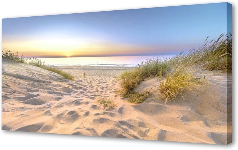 Muolunna BK06450 Sunset Ocean View Canvas Wall Art - Image 1