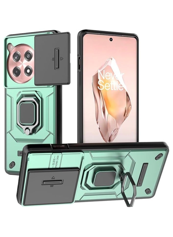 general Case Compatible with OnePlus 12R Phone Case Bracket Shell with Slide Camera Lens Cover Shockproof Phone Back Cover for OnePlus Ace 3 - Image 1