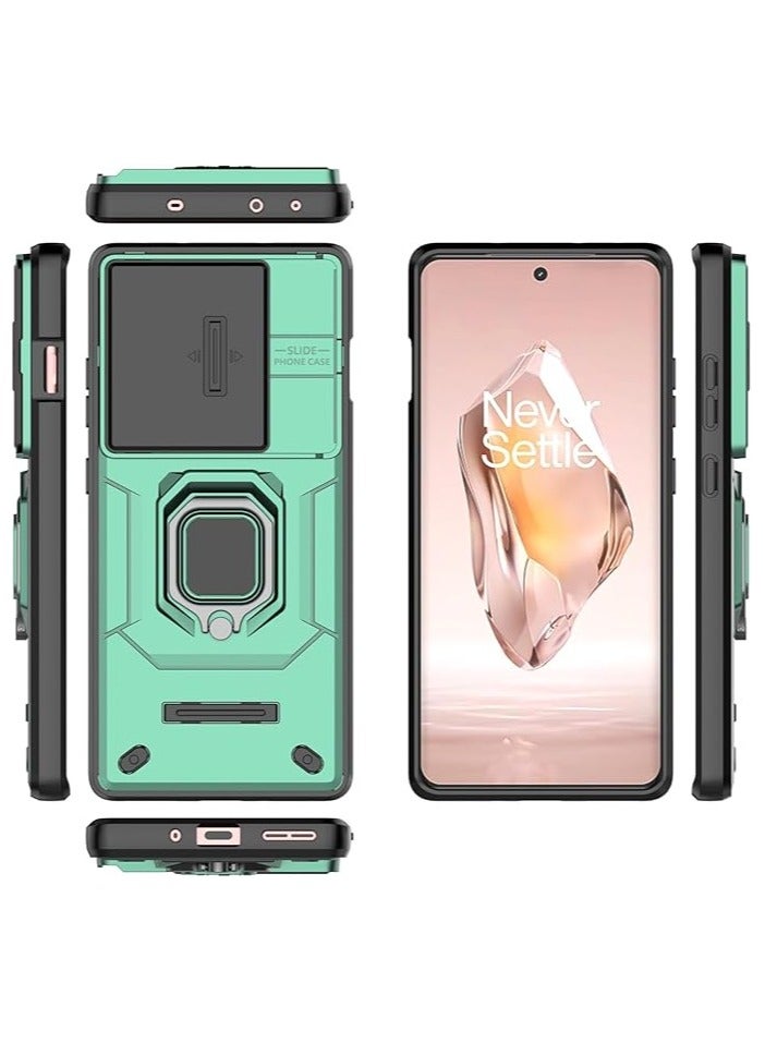 general Case Compatible with OnePlus 12R Phone Case Bracket Shell with Slide Camera Lens Cover Shockproof Phone Back Cover for OnePlus Ace 3 - Image 2
