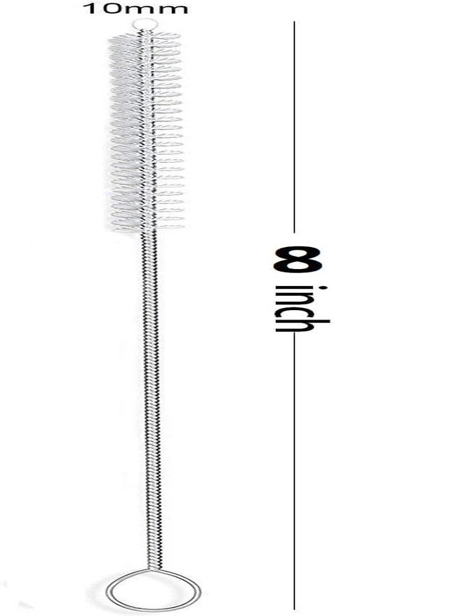 KONSSEE Long Straw Cleaning Brush Stainless Steel Nylon Thin Pipes Drinking Straw Washing Cleaning Brushes/Straw Brushes with Tiny Bristles, for Tumbler, Sippy Cup, Bottle and Tube, Pack of 2 - Image 3