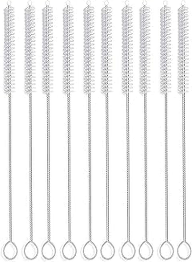 KONSSEE Long Straw Cleaning Brush Stainless Steel Nylon Thin Pipes Drinking Straw Washing Cleaning Brushes/Straw Brushes with Tiny Bristles, for Tumbler, Sippy Cup, Bottle and Tube, Pack of 2 - Image 2