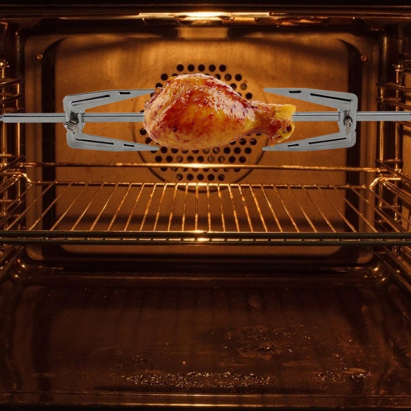 DOITOOL شوكة قلاية هوائية من الفولاذ المقاوم للصدأ للشواء، دجاج مشوي، والطهي المنزلي - 13.46 بوصة أسياخ للشواء مجموعة أدوات الطهي المعدنية - Image 4