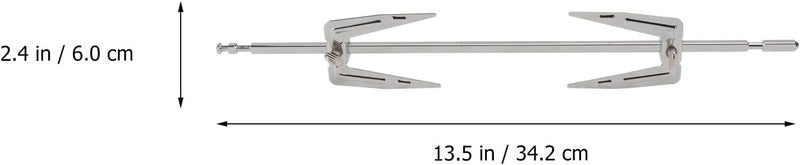 DOITOOL شوكة قلاية هوائية من الفولاذ المقاوم للصدأ للشواء، دجاج مشوي، والطهي المنزلي - 13.46 بوصة أسياخ للشواء مجموعة أدوات الطهي المعدنية - Image 2