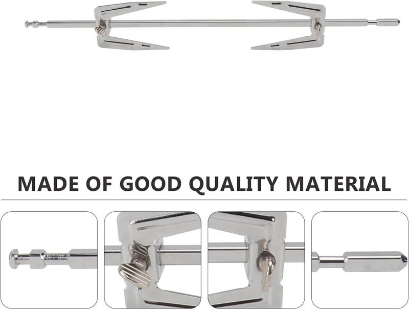 DOITOOL شوكة قلاية هوائية من الفولاذ المقاوم للصدأ للشواء، دجاج مشوي، والطهي المنزلي - 13.46 بوصة أسياخ للشواء مجموعة أدوات الطهي المعدنية - Image 5