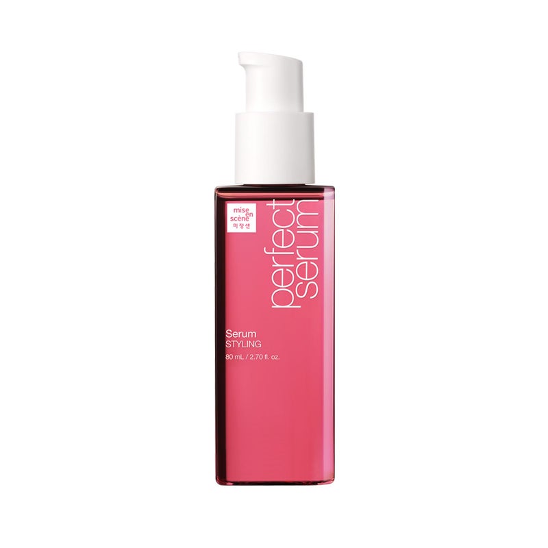 Mise En Scène Mise En Scene Perfect Serum Styling - Heat Damage Protection Oil for All Hair Types | Holding Bounce & Heat Protectant | Hair Essence for Long Lasting Curl | Argan Oil | Powdery Scent. 2.70 Fl. Oz. - Image 1